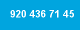 920 436 71 45 920 436 71 45